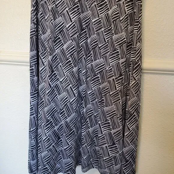 Karen Kane Dress‎ Sleeveless Lined Geometric Design Womens Sz M Black And White - Picture 3 of 12